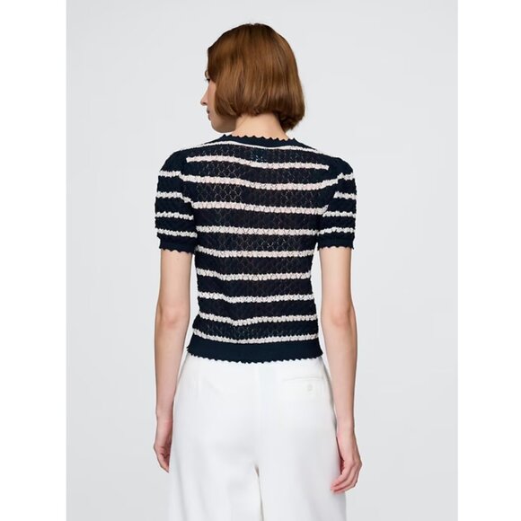 Doen x Gap Linen-Blend Pointelle Cardigan size Small - Picture 5 of 7